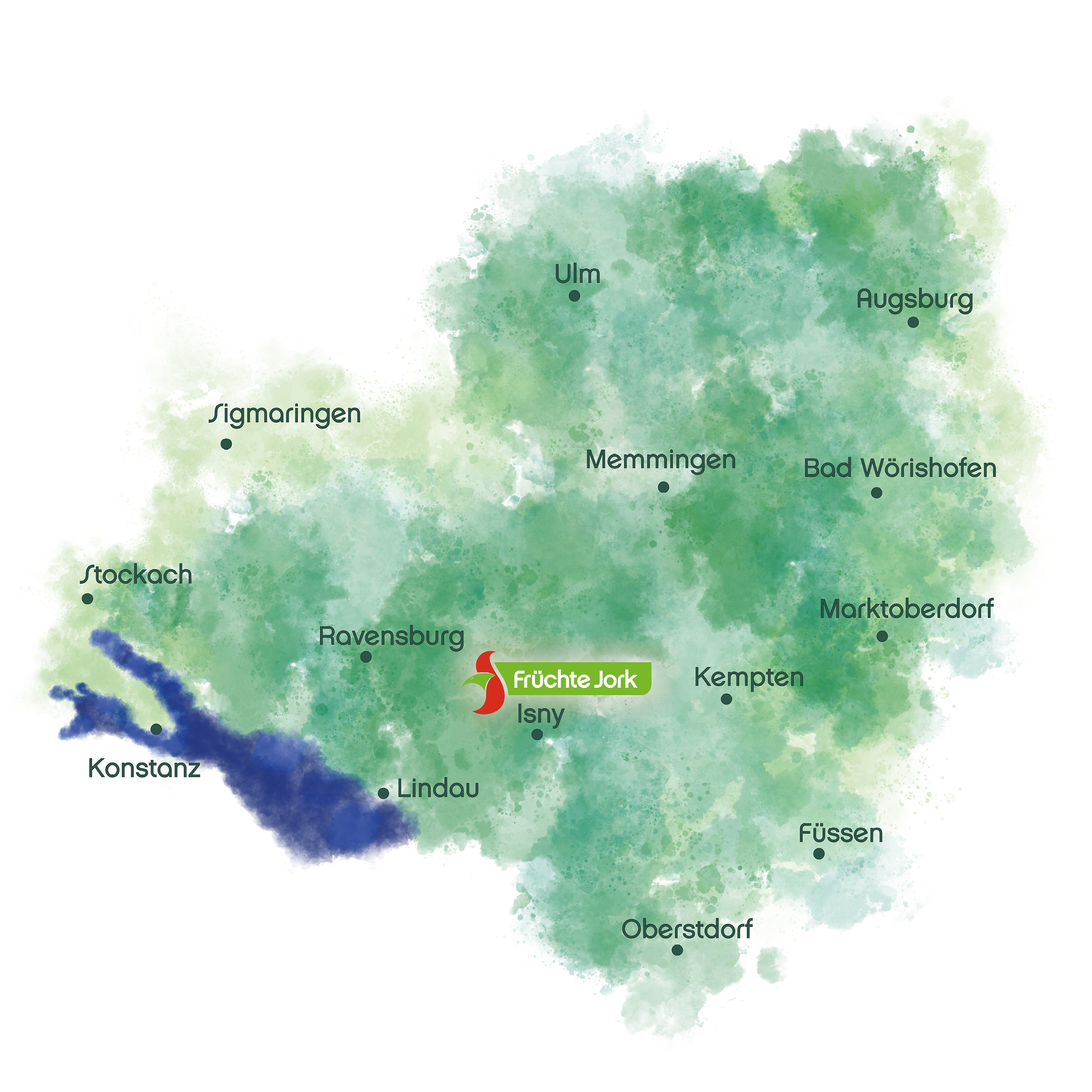 Liefergebiet Karte die das Liefergebiet zeigt