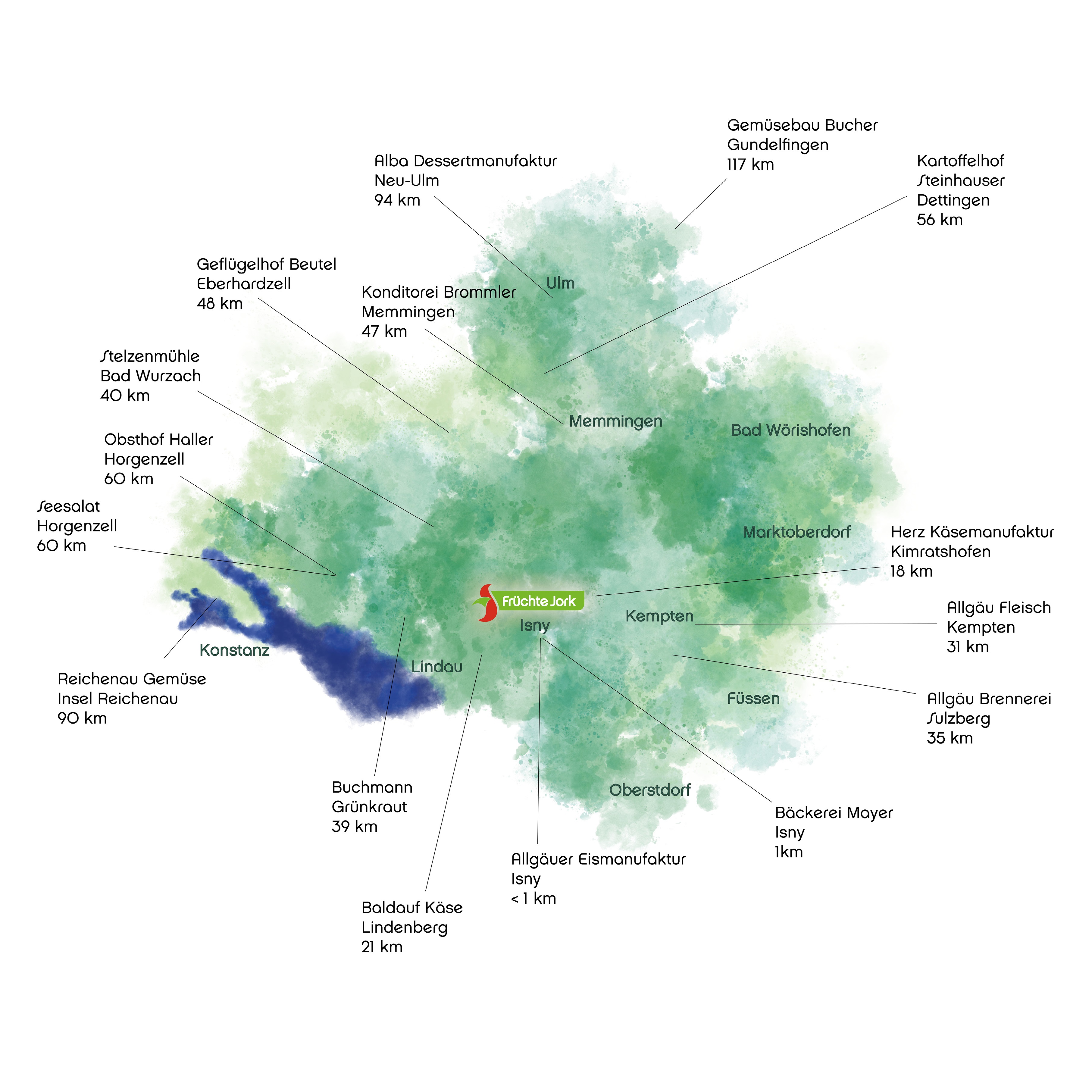 Karte aus der Region